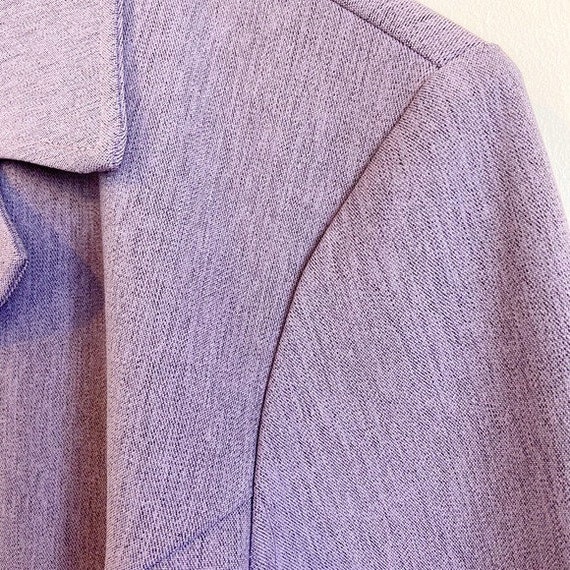 Wrapper Vintage Lavender Heathered Button Blazer - image 4