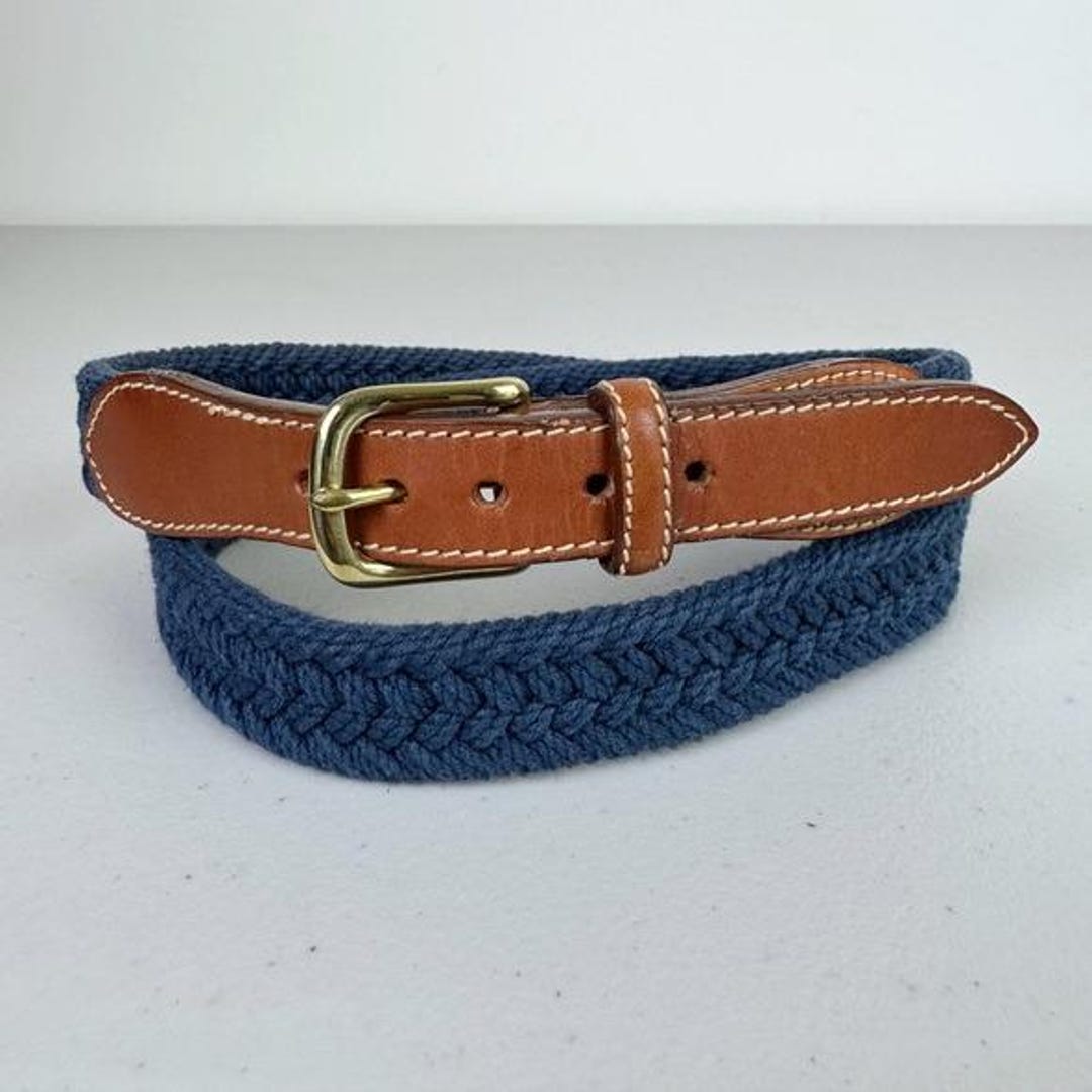 American Eagle Vintage Blue Braided Cotton Belt American Eagle Outfitters White Belts for Women for sale | eBay main image 2