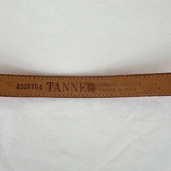 Tanner Vintage Pink Snake Print Leather Belt - image 6