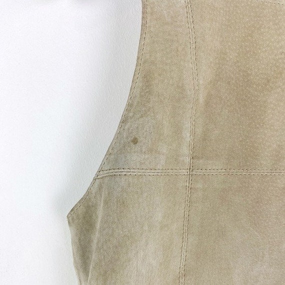 Vintage 90’s Arizona Jeans Co Beige Suede Vest - image 6