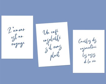 Poetic message card: words