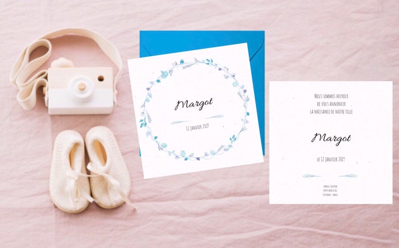 delicate wreath invitation No kind of baby