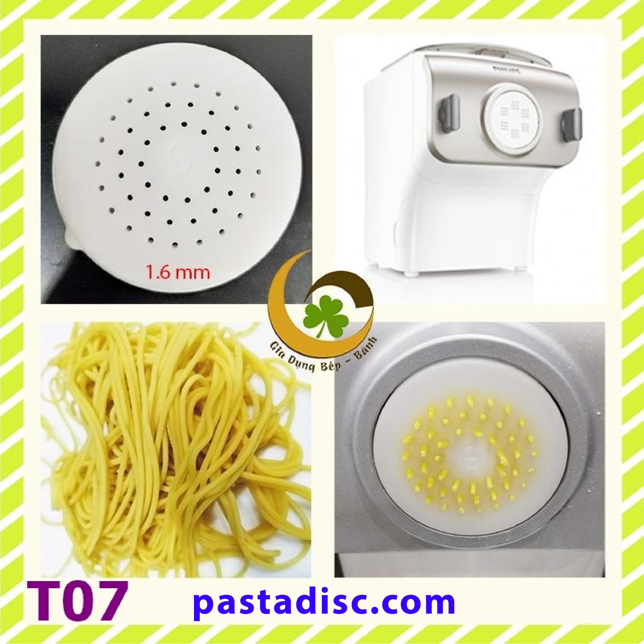 7 Pc Philips Pasta & Noodle Maker Disc Attachment POM Screens for Philips  Pasta Maker Avance Pastadisc Fettuccini Spaghetti 