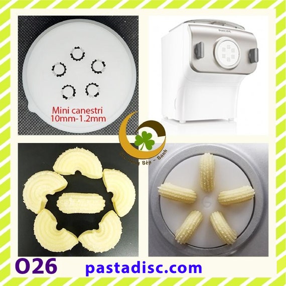 Pasta-Formscheiben Für Philips Nudelmaschine – Penne, Bucatini, Rigatoni, Creste Ondulate | 4 Verschiedene Formen