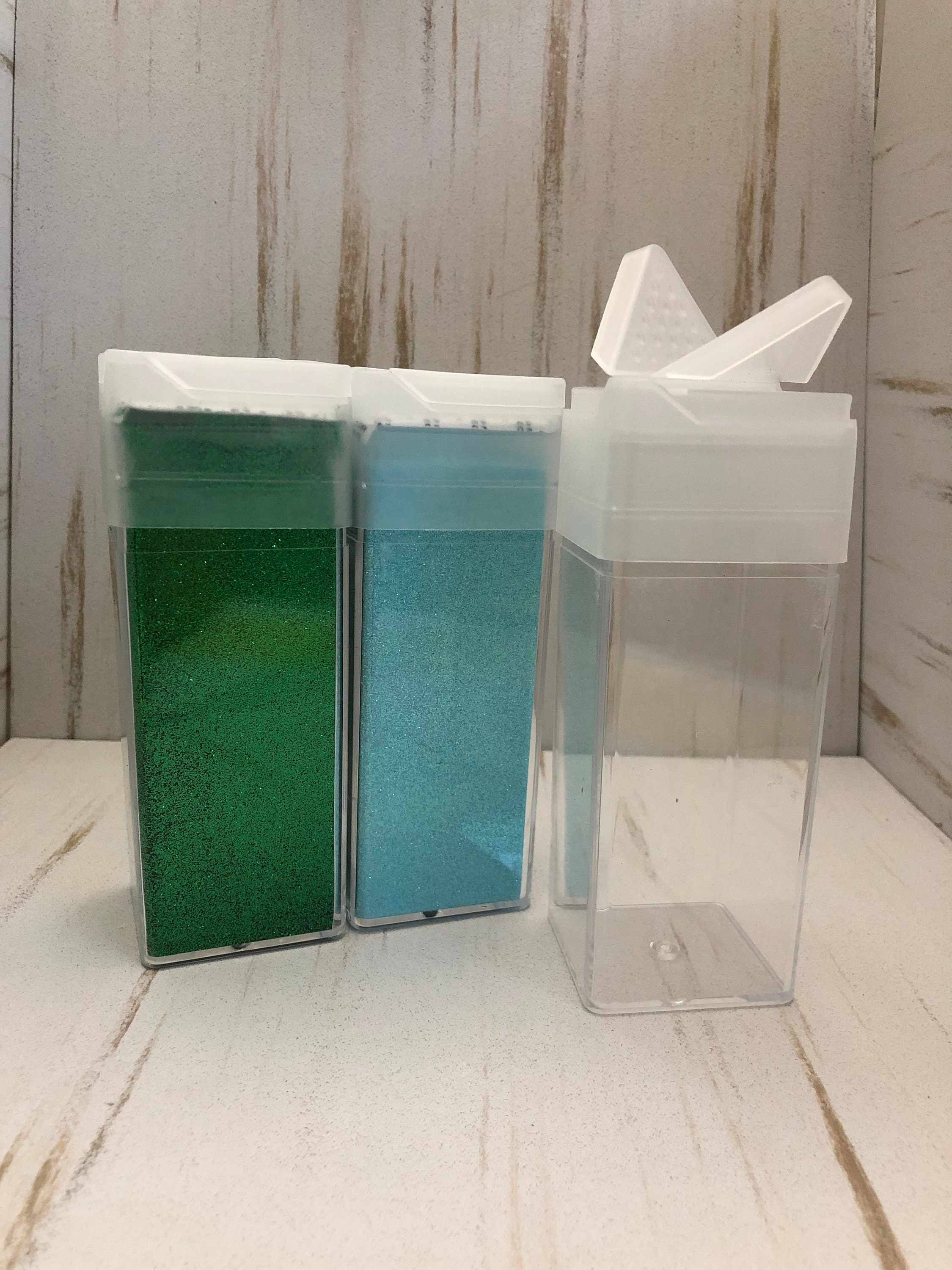 Square Glitter Shaker Bottle EMPTY 5 Oz Etsy