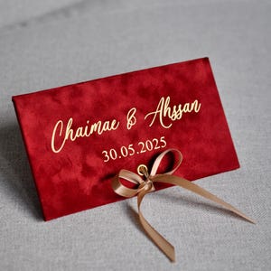 BORGOÑA - Sobre personalizado para dinero, regalo elegante para boda, aniversario, cumpleaños o baby shower