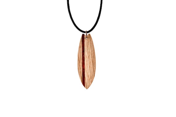 Surfboard necklace best sale wood