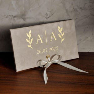 BEIGE - Personalized Envelope for Money, Elegant Gift for wedding, Personalized Wedding Gift, Custom Money Envelope