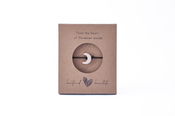 Moon Wood Charm Bracelet
