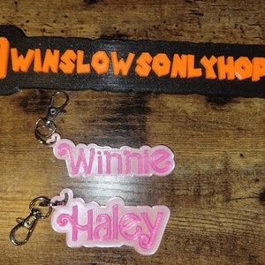 Pink customizable Keychains