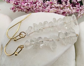Clear Quartz Dangle Earrings