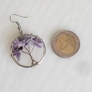 Tree of Life Earrings, choose from Amethyst, Aventurine or Red Onyx image 6