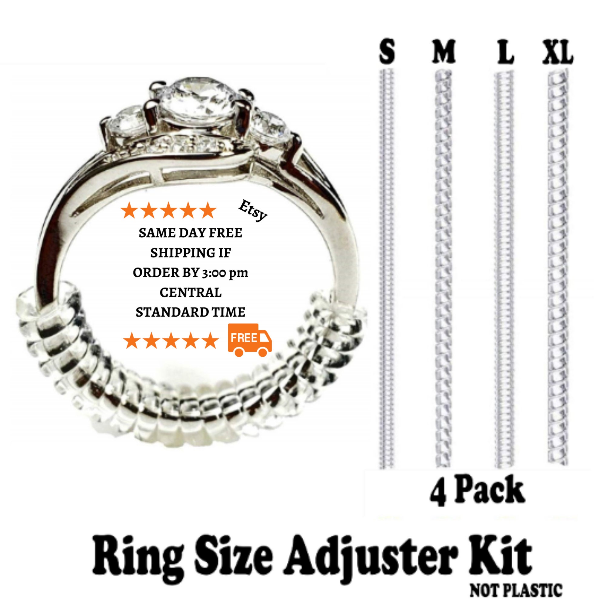 8 Sizes Silicone Invisible Ring Size Adjustment Resizer Loose Rings Reducer  Ring Sizer Fit Any Rings Sewing Jewelry Tools Set - AliExpress