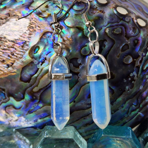 Crystal Opal Earrings Gem Stone