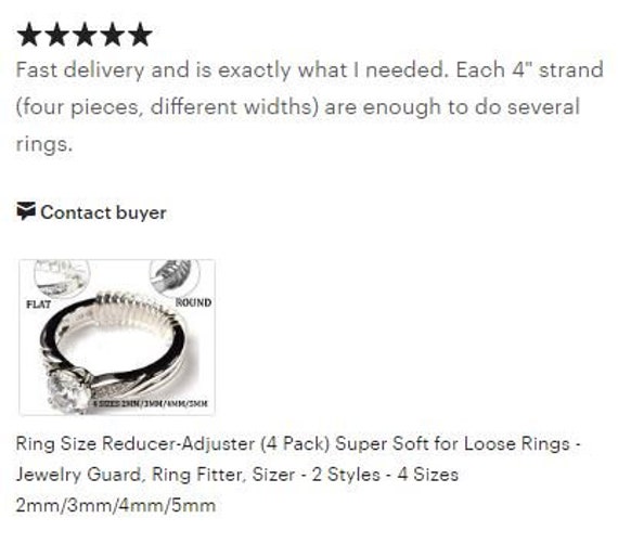 Ring Size Adjuster Soft Silicone. Ring Sizer Ring Reducer for Your