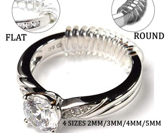 The Beadsmith Ring Size Adjusters – Jewelry Aid – 12 Pack, 4 Sizes for  Different Band Widths – Adjust Loose Rings – Clear Silicone –Ring Guards  for