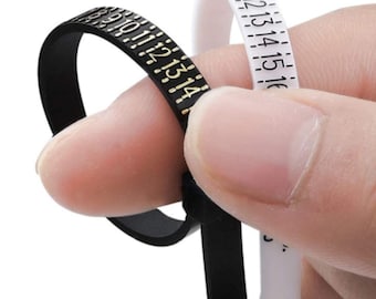US Belt-Type Ring Sizer Gauge: Finger Measuring Tool