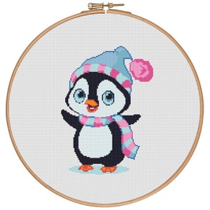 MÁS GRATIS - Naturaleza Vida Salvaje - Pingüino - Patrón de punto de cruz contado PDF-Descarga instantánea-Patrón de punto de cruz -Punto de aguja - #1207
