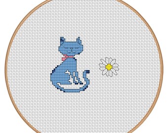 MORE for FREE - Happy Cat - Counted Cross stitch pattern PDF-Instant Download-Cross Stitch Pattern -Needlepoint - #1209