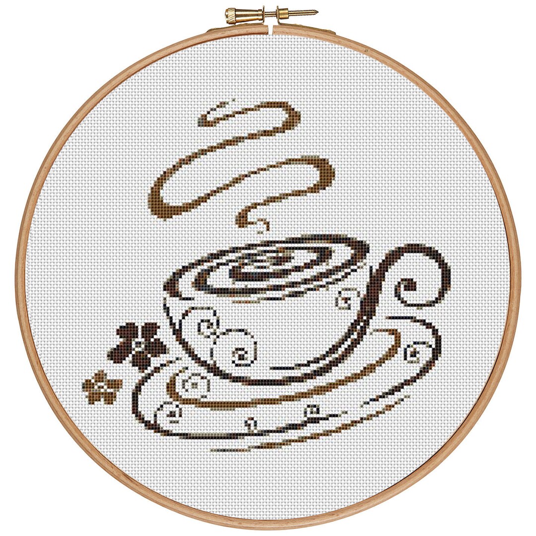 Coffee cup cross stitch pattern download PDF Coffee quote -  Portugal