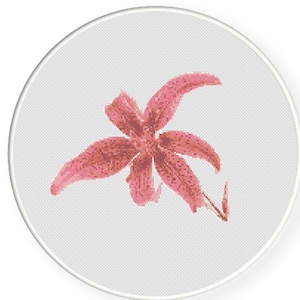 MORE for FREE - Red Flower - Counted Cross stitch pattern PDF - Instant Download - Cross Stitch Pattern - Flowers-Love- Needlepoint #1446