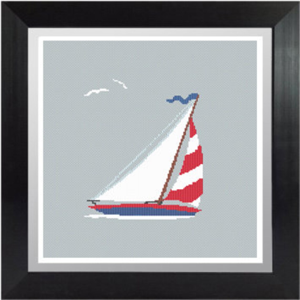 MORE for FREE Nautical Boat Counted Cross Stitch Pattern Pdfinstant