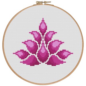 MORE for FREE - Mandala Pink - Counted Cross stitch pattern PDF-Instant Download-Cross Stitch Pattern Ocean -Needlepoint - #2307