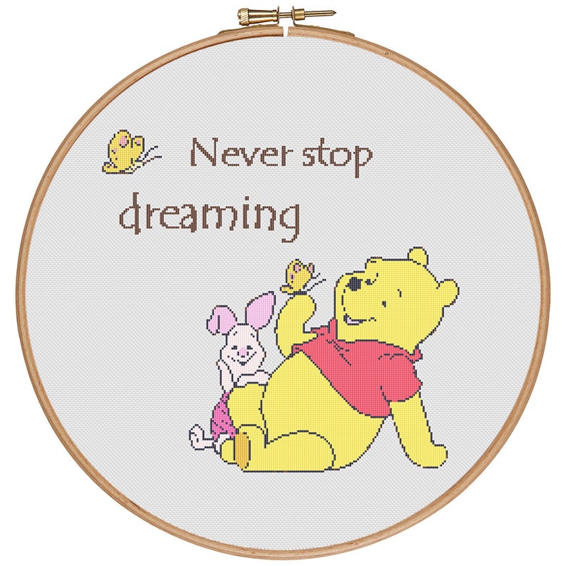 Children-Kids-Needlepoint MORE for FREE Counted Cross stitch pattern PDF-Instant Download-Cross Stitch Pattern #1609 Winnie the Pooh