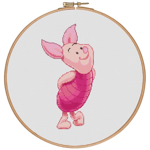 More For Free Piglet Counted Cross Stitch Pattern Etsy