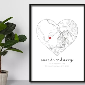 Personalisiertes Hochzeitsgeschenk | Hochzeit Druck | Jahrestag Geschenk Karte | Paare Geschenk | Mr und Mrs Map Print | Hochzeitskarte Geschenk | Hochzeitsgast