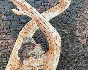Mosaik Ballett Tänzerin - Mosaik Wandkunst - Mosaik Kunstwerk