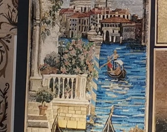 Art mural de Venise - Œuvre d’art en mosaïque - Art mural en mosaïque - Décoration murale