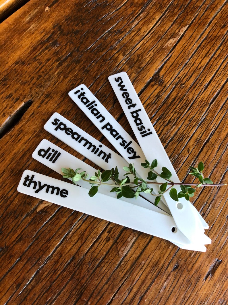 Garden markers Garden labels Herb garden labels Herb stakes Etsy