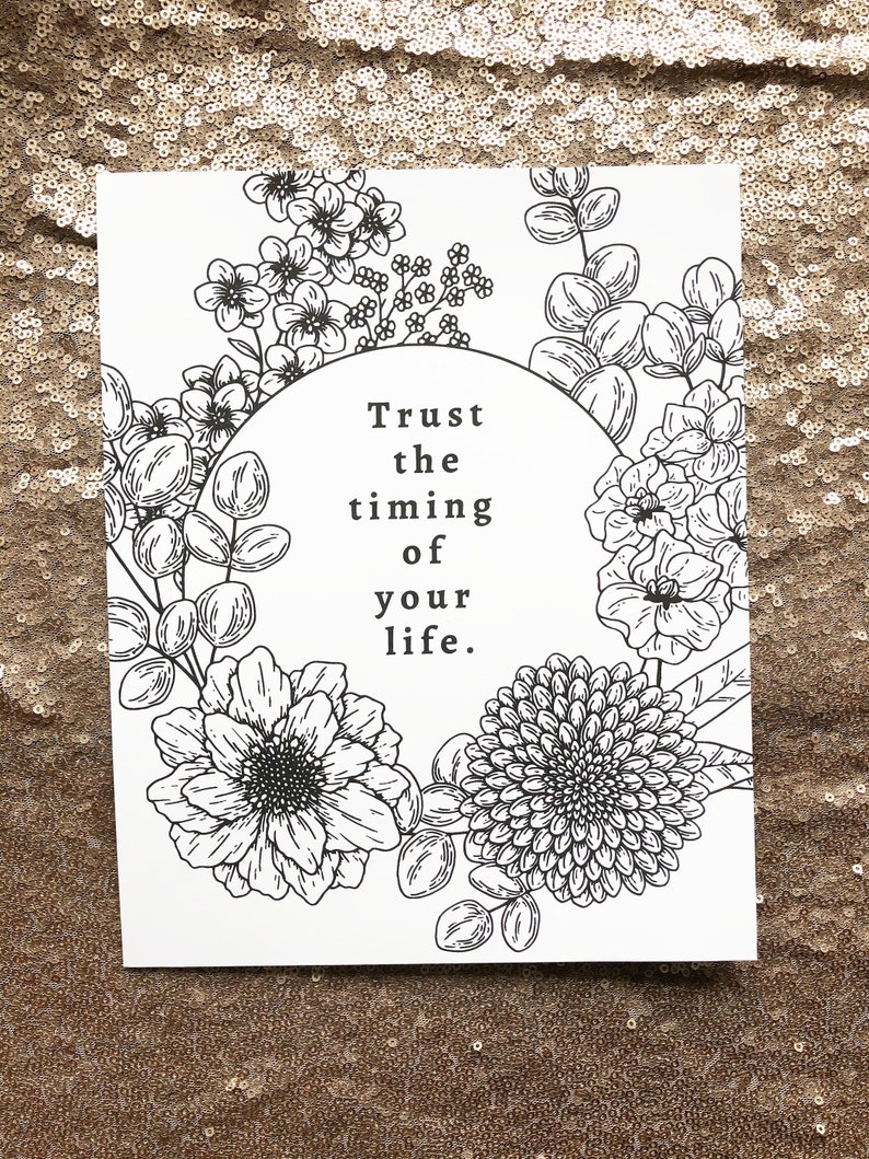 Flower Print Black & White Wall Art Quote Print Quote Etsy Canada