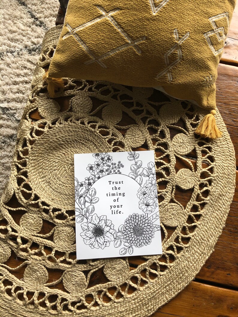 Flower Print Black & White Wall Art Quote Print Quote Etsy Canada