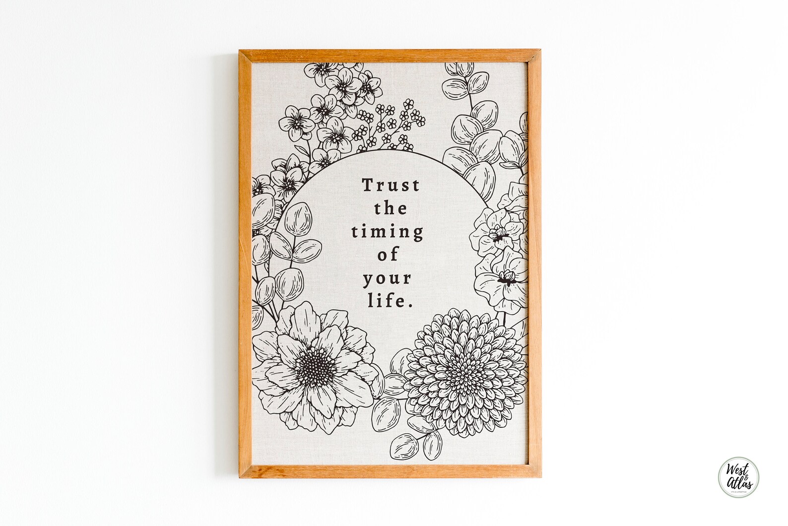 Flower Print Black & White Wall Art Quote Print Quote Etsy Canada