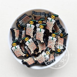 Contas de silicone, contas de esqueleto para beber com gelo, contas de abóbora para beber, contas de Halloween