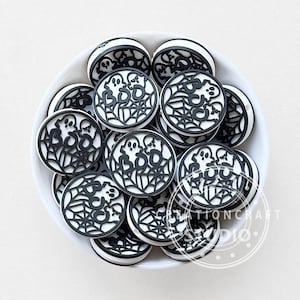 Cuentas fantasma Boo, cuentas focales, cuentas espeluznantes, collar de fiesta de Halloween DIY