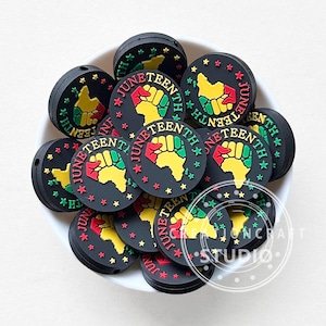 Juneteenth Beads,Focal Beads,Keychain Focal,Silicone Beads