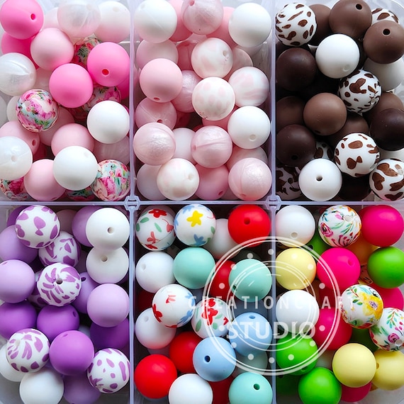 Wholesale 15mm Silicone Beads, Round Shapes Beads, Mix Print Silicone  Beads, Soft Silicone Bead, Silicone Pearl, Jewelry Supplies