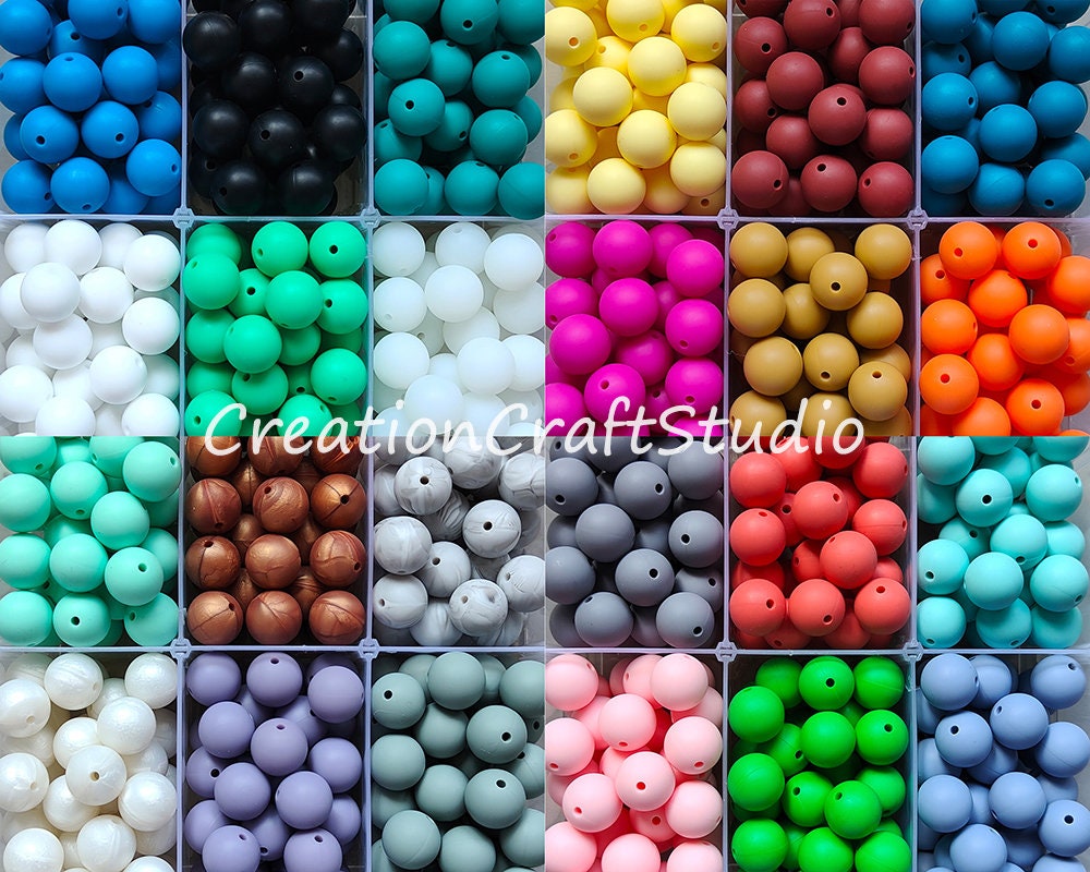 Hight Quality Round Silicone Beads 15mm Food Grade for Baby Products -  China Rubber Ring, Silicone Beads