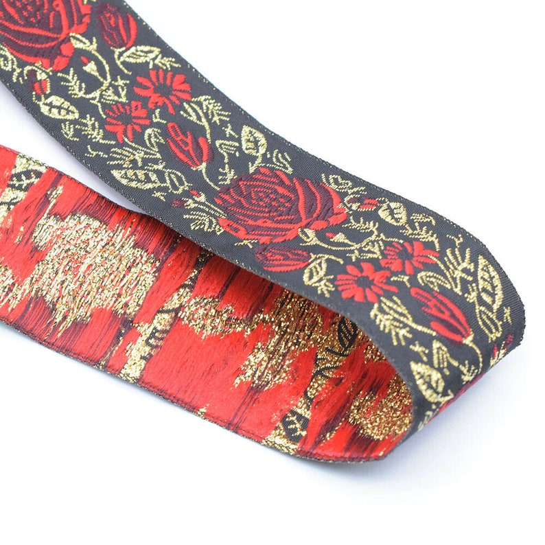 Rose Flower Jacquard Ribbon Braid Trim Embroidery for Cloth - Etsy