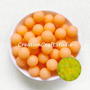 Bulk Luminous Beads, Glow In The Dark 15mm Round Silicone Beads for Craft, Wholesale Beads, DIY Keychain Holder Jewelry Making