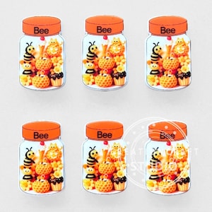 Bee Bottle Silicone Print Shape Beads,Focal Loose Bead for Beaded Pen Charm