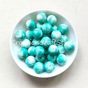 Craft Supplies Beads, Print Silicone Beads, 12/15mm Round Beads, Wholesale Beads, Loose Silicone Beads, Jewelry Making, Silicone Bead