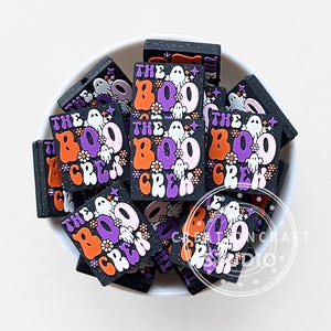 Cuentas focales de Halloween con fantasmas espeluznantes, cuentas focales de silicona con purpurina, cuentas divertidas