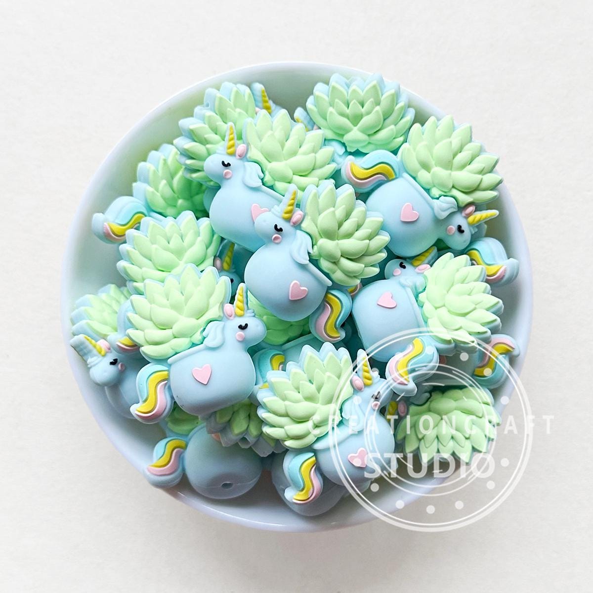 3D Succulent Flowerpot Beads,3D Focal Beads,Silicone Beads,DIY Jewelry Beads
