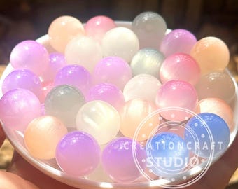 Cuentas sensibles de 12 mm y 16 mm que cambian de color bajo el sol, mezcla de cuentas nacaradas tipo chicle, cuentas acrílicas