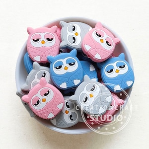 Wholesale Silicone Beads, Owl Focal Beads, Silicone Beads Bulk, DIY Beaded Pen Craft Making, Charm Beads
