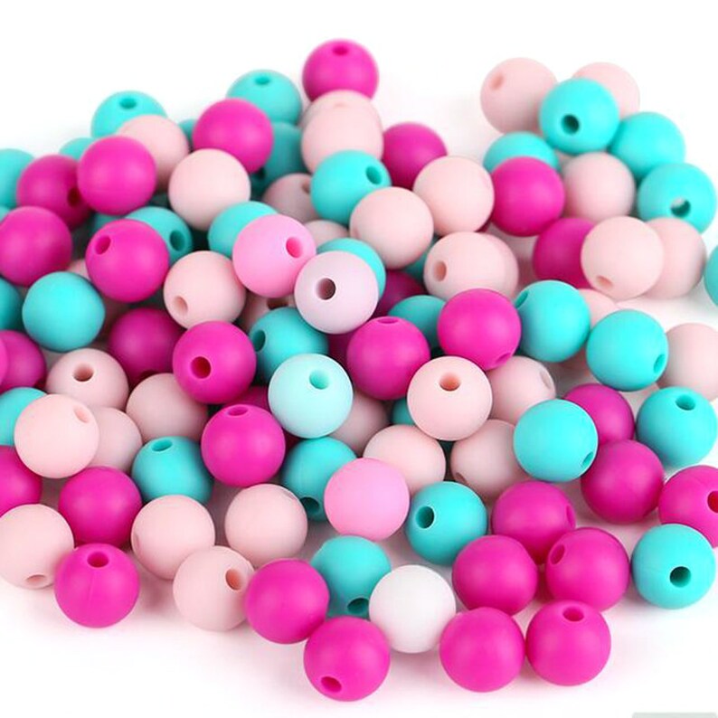 9/12/15/19 Mixed Color Silicone Round Beads Loose Silicone Etsy